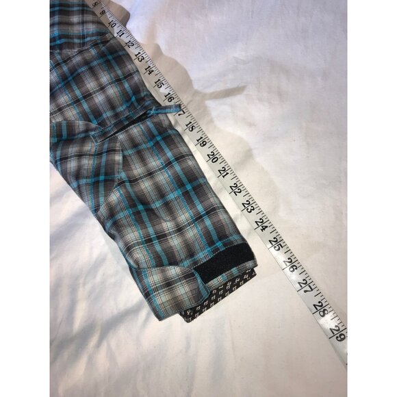 Ride Snowboards Women's Hooded Aqua Plaid Ski Jacket Multicolor - Picture 8 of 10